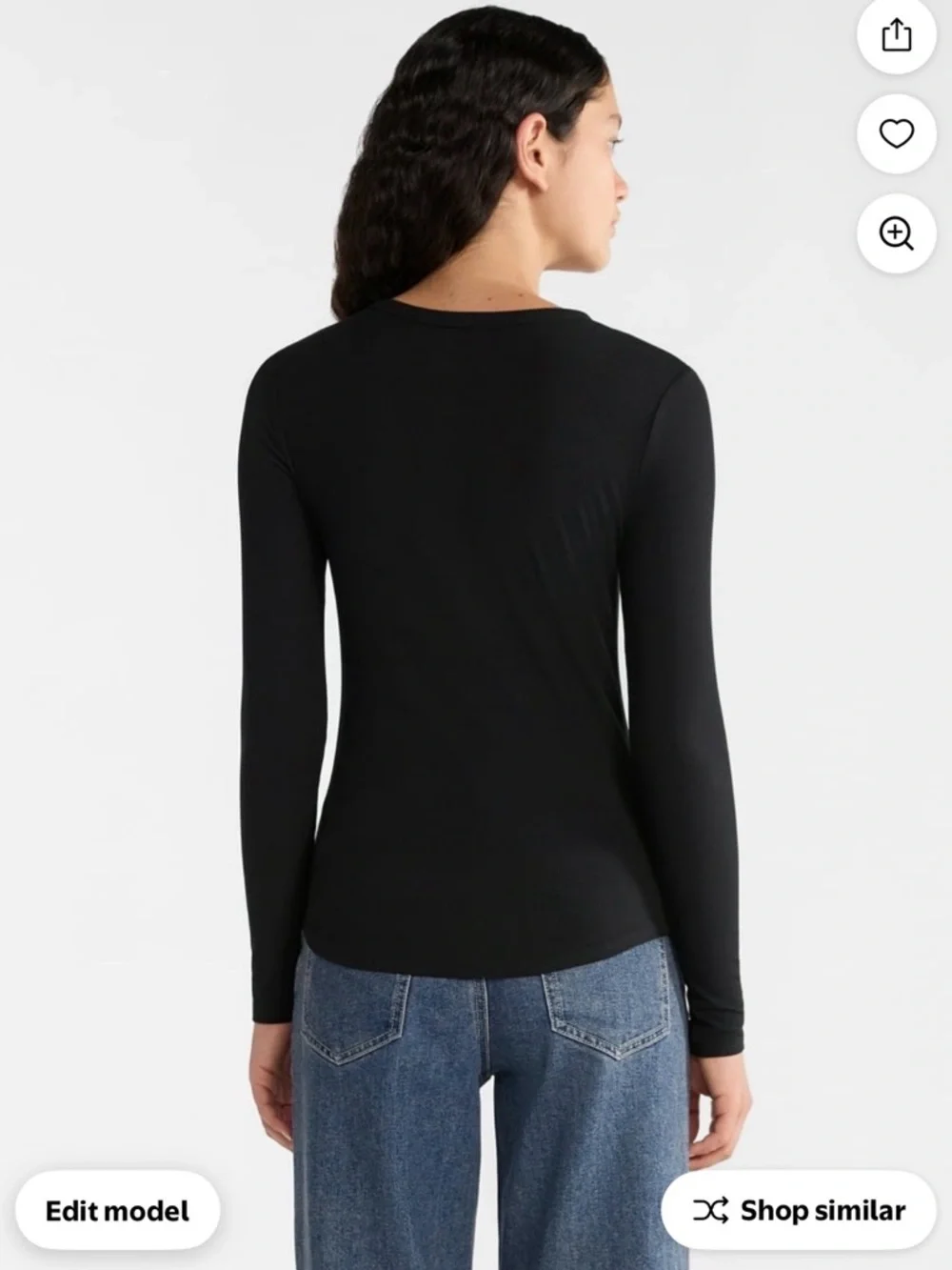 No Boundaries ribbed Black Long Sleeve Tee - Picture 2 of 3